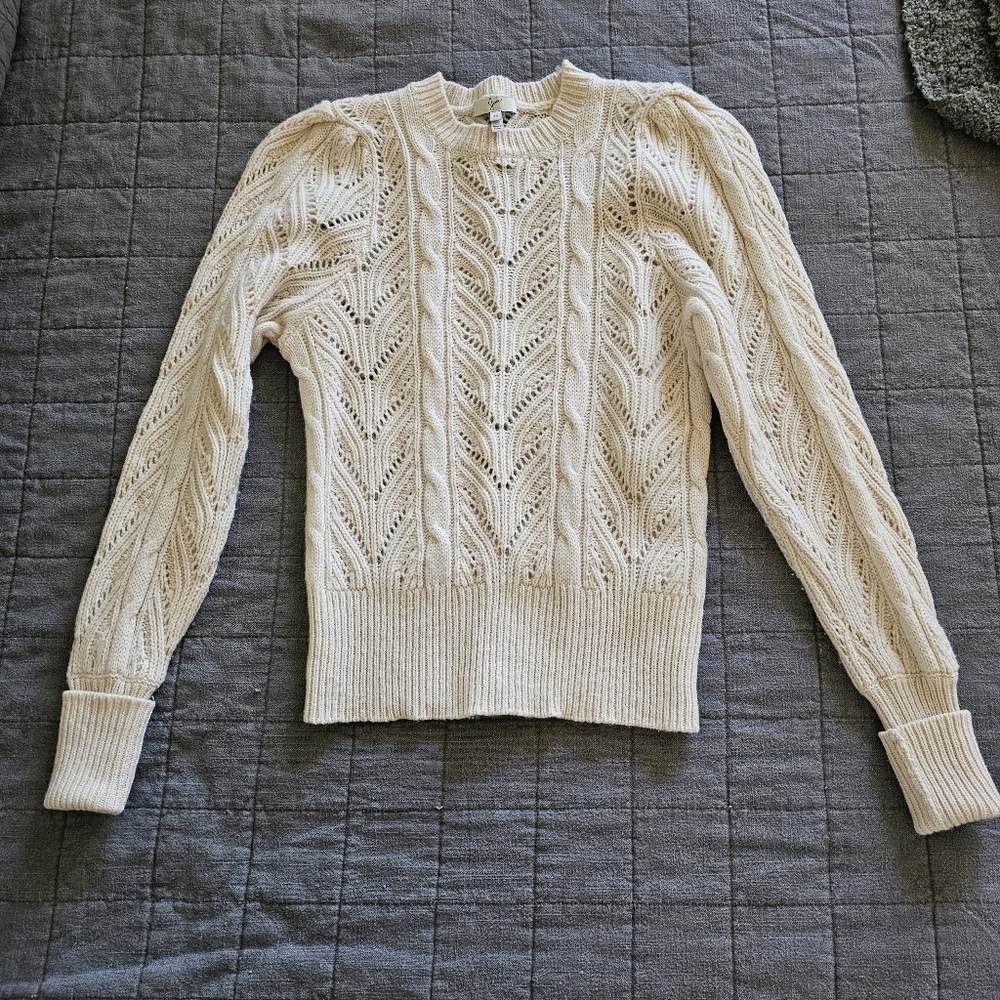 🩵 Joie cream knit sweater cashmere and wool XS